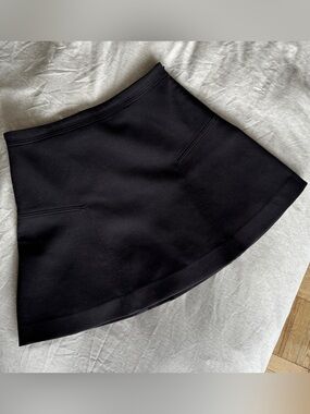 Michael Kors A-Line Wool Mini Skirt in Black Size 4